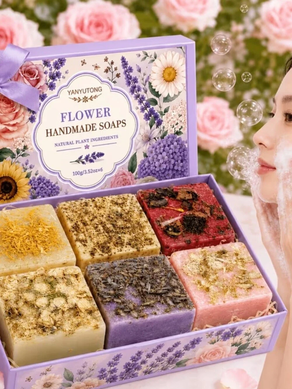 Blooming Flower Handmade Soaps Giftbox. NWT. 6.69